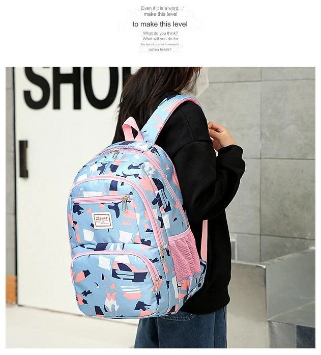 School Bag Multifunction Colorful Printing Backpack 1639-7 - Image 11