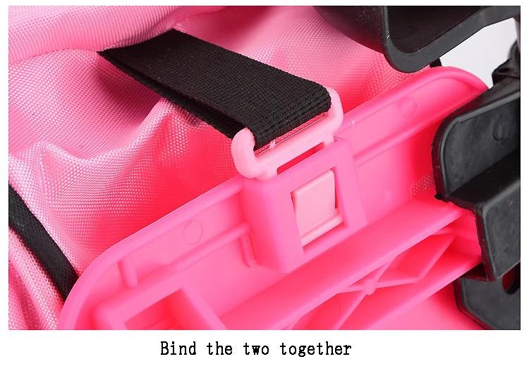 Pink Kid Trolley For Backpack And School Bag Luggage For Children 2 Wheels Expandable Rod High Function Trolly Chariot 156 - Image 6