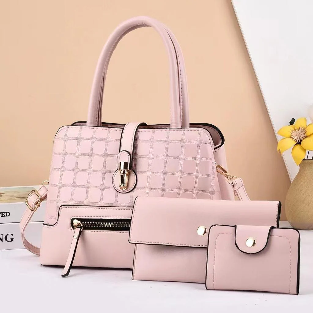 Pink 3 in 1 Women Handbag 207-5
