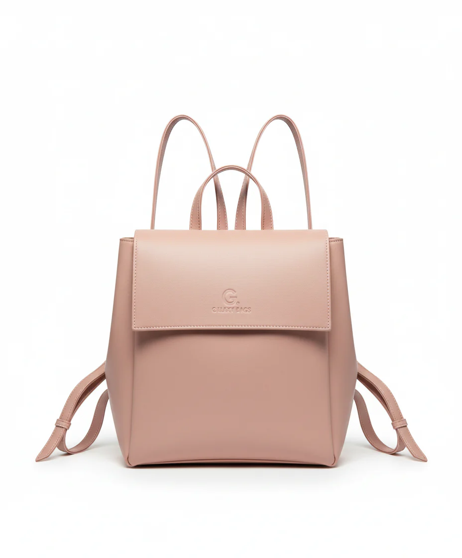 Pink Women Leather Backpacks 557
