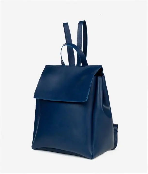 Blue Women Leather Backpacks 557 - Image 4