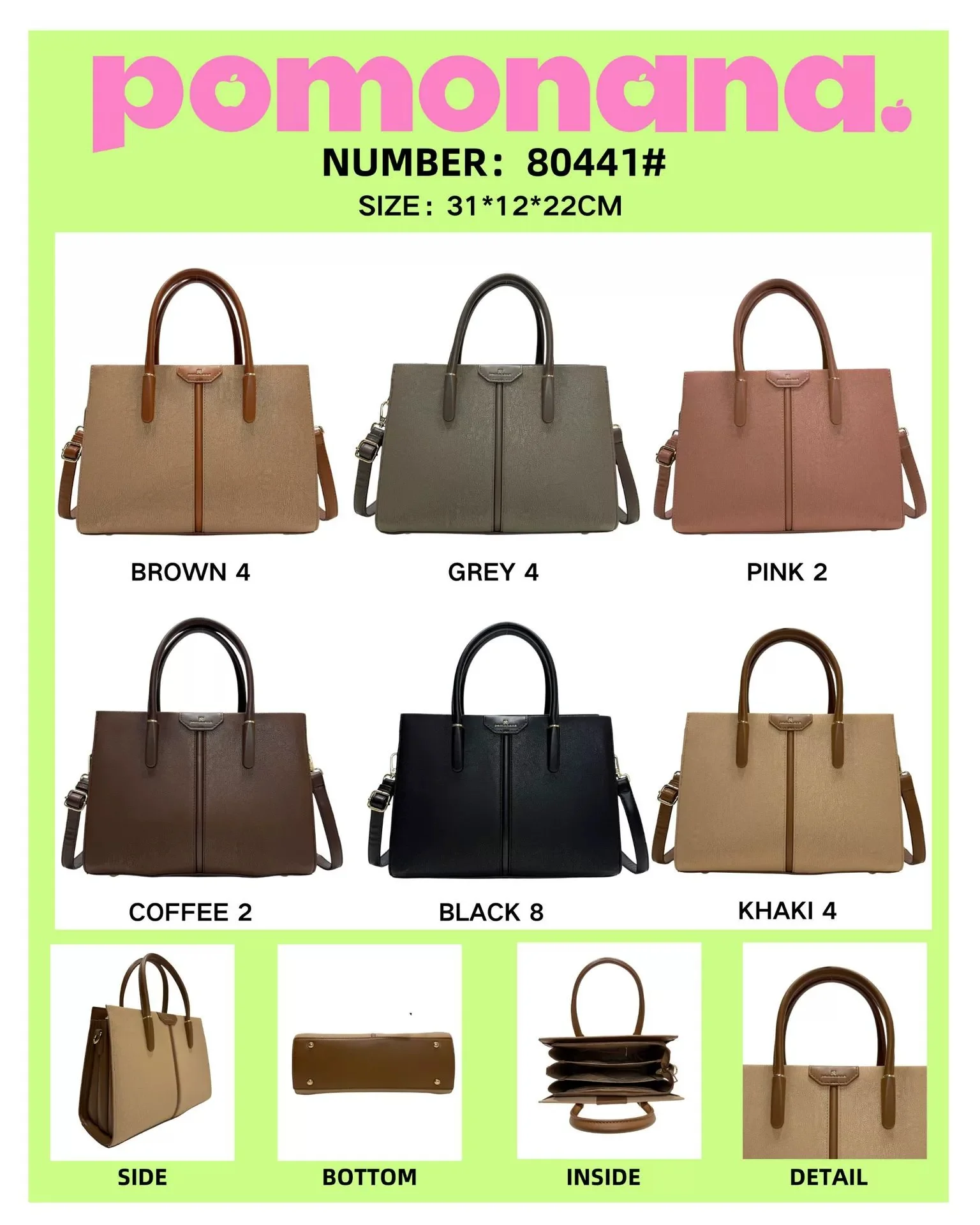 Pomonana Handbag for Women – Luxury Fashion Handbag 80441 - Image 2