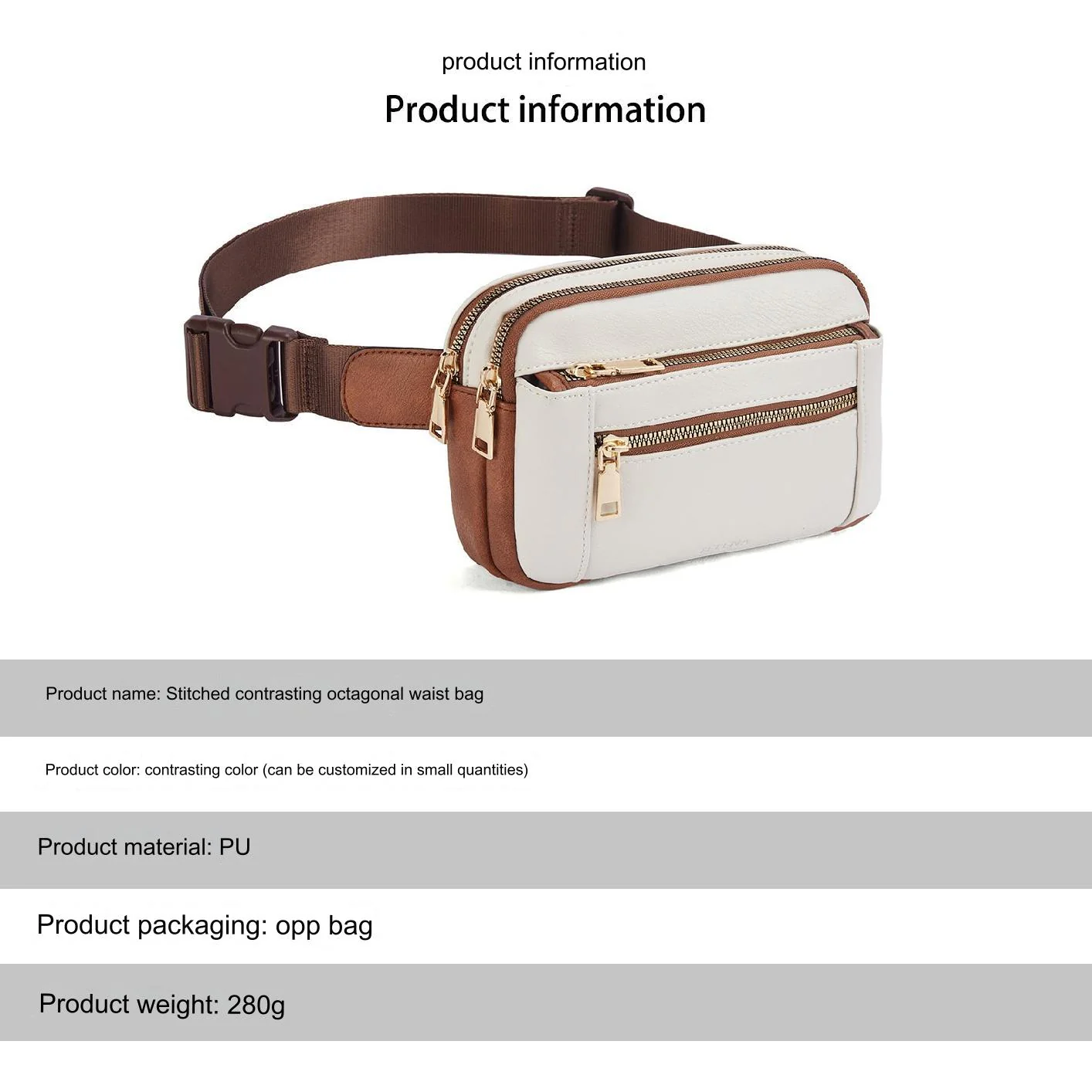 Premium Leather Fanny Pack - Lightweight Waist Bag with Adjustable Belt - Image 5