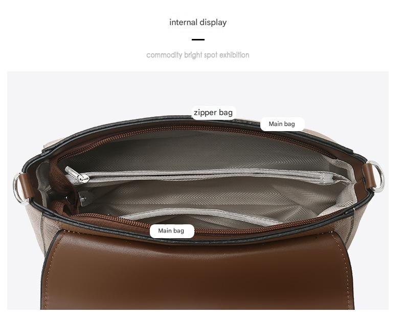 Premium Leather Crossbody Bag with Metallic Details 555-8 - Image 2