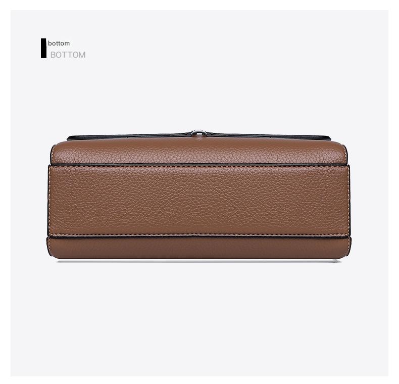 Premium Leather Crossbody Bag with Metallic Details 555-8 - Image 7