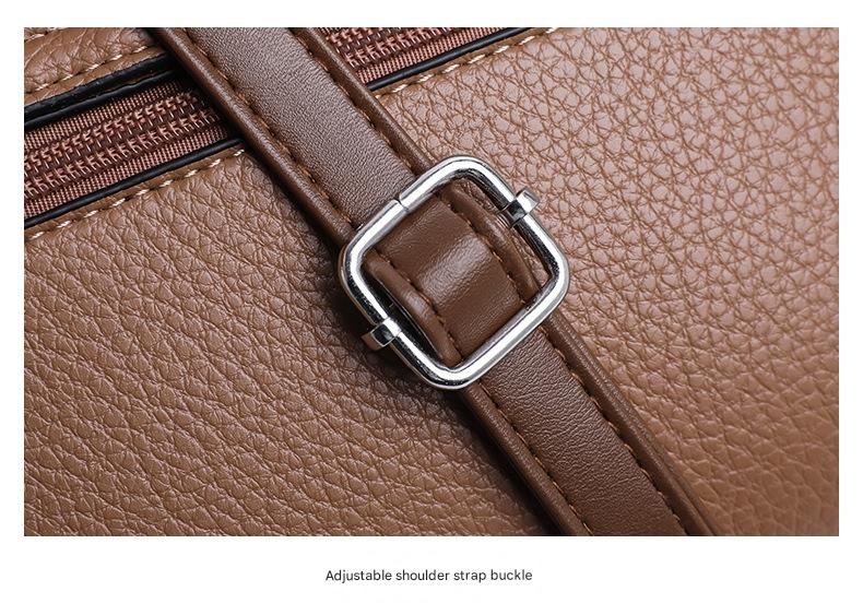 Premium Leather Crossbody Bag with Metallic Details 555-8 - Image 8