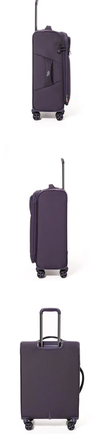 Purple  Goby London Carry-On Luggage Suitcase 3Pcs Sets On Wheels Oxford Luggage 3006 - Image 5