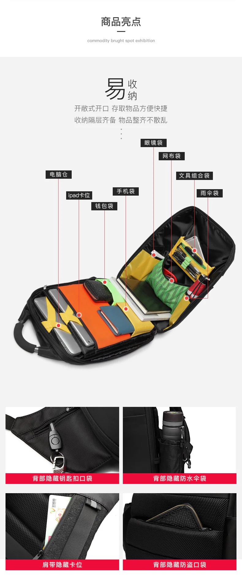 Laptop Backpack 15.6 Inch | Travel Backpack for Men - Image 4