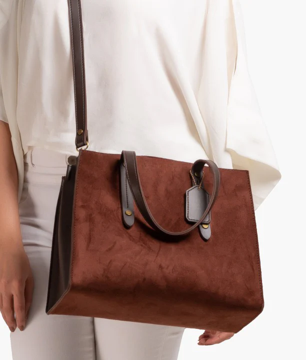 Brown Velvet Handbag For Girls 598 - Image 2