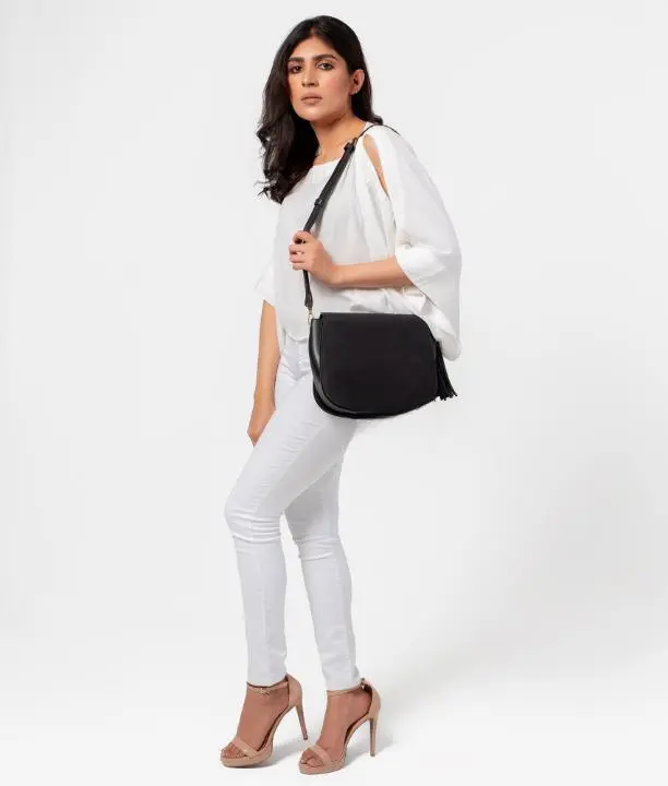 Black valvet  Handbag For Girls 607 - Image 2