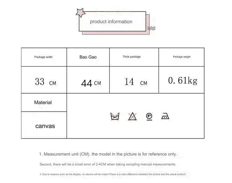 5 pcs Bunny Bag Travel Multifunctional Large Capacity Canvas Bag 978 - Image 7
