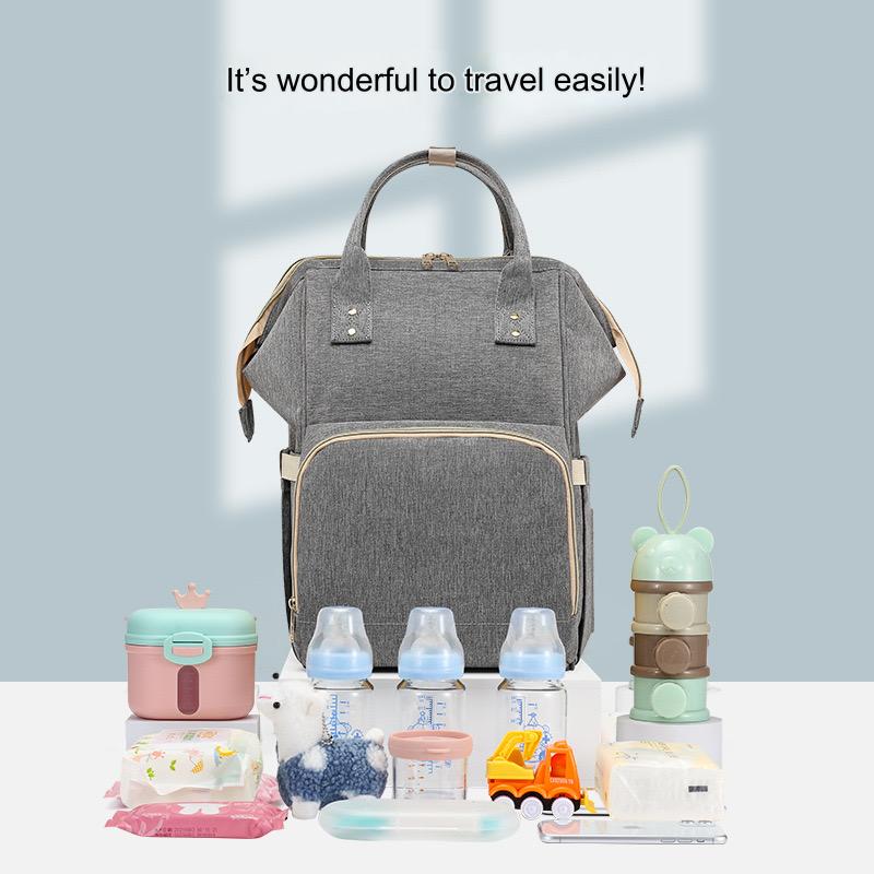 Grey Diaper Bag, Baby Nappy Changing Bag 4125 - Image 4