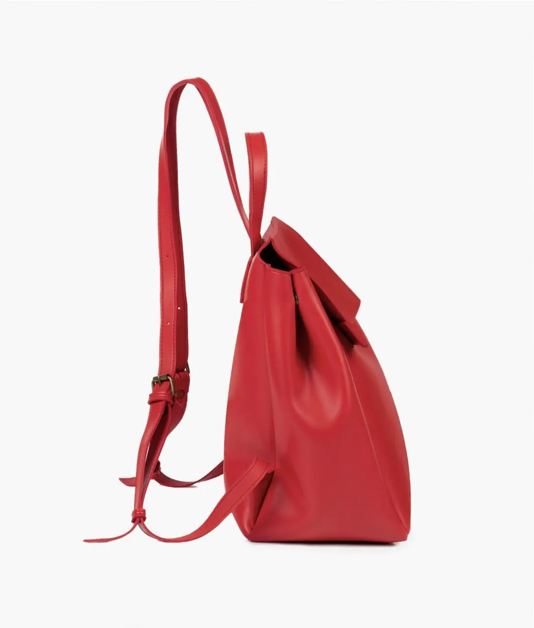 Red Women Leather Backpacks 557 - Image 7