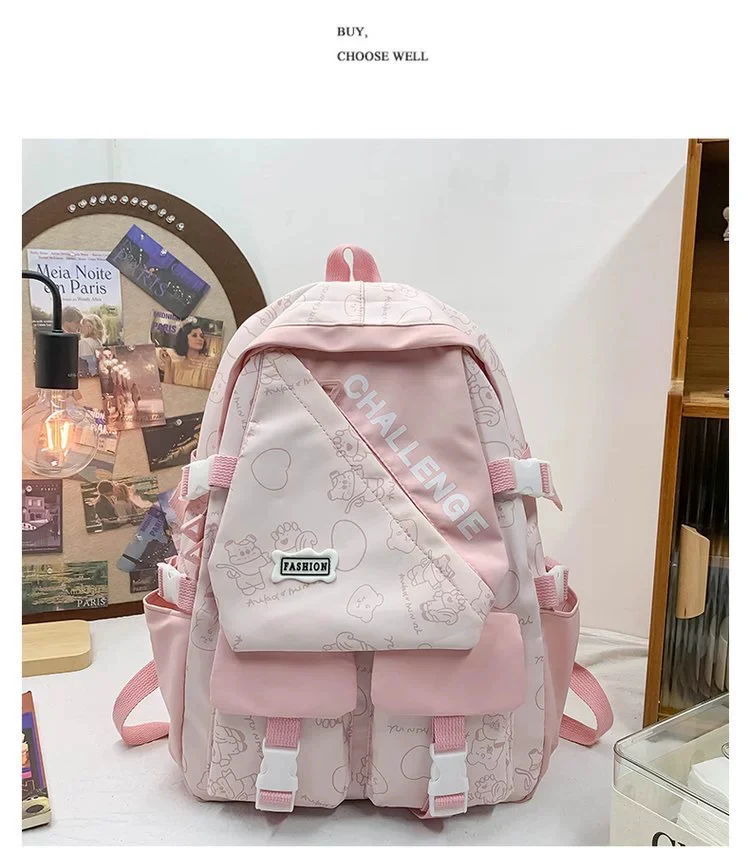 Schoolbag Japanese Large Capacity High School Student College Student Backpack ZK410 - Image 17