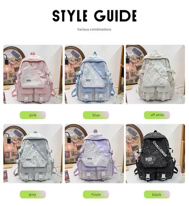 Schoolbag Japanese Large Capacity High School Student College Student Backpack ZK410 - Image 3