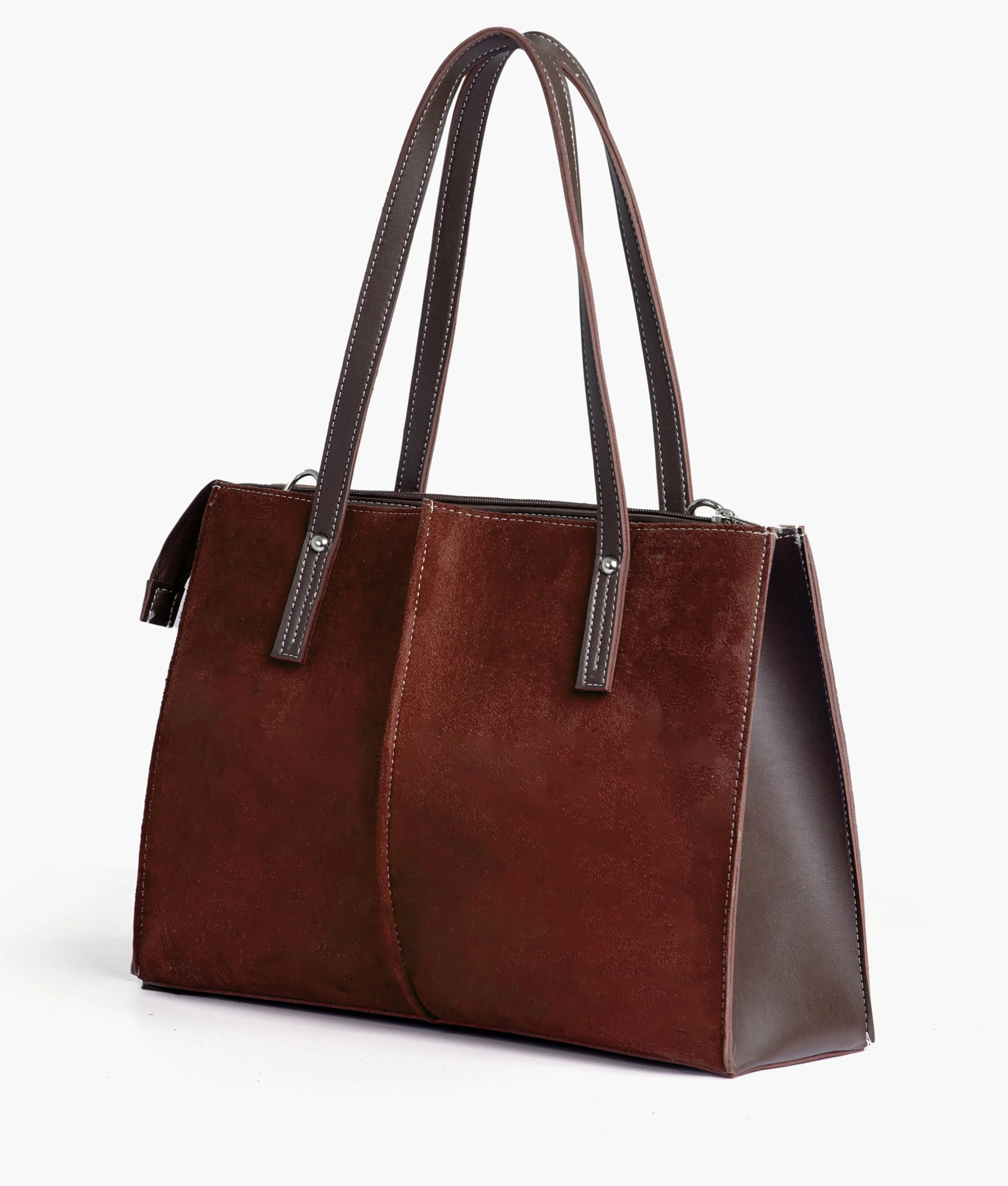 Brown Velvet Tote Bag 561 - Image 2