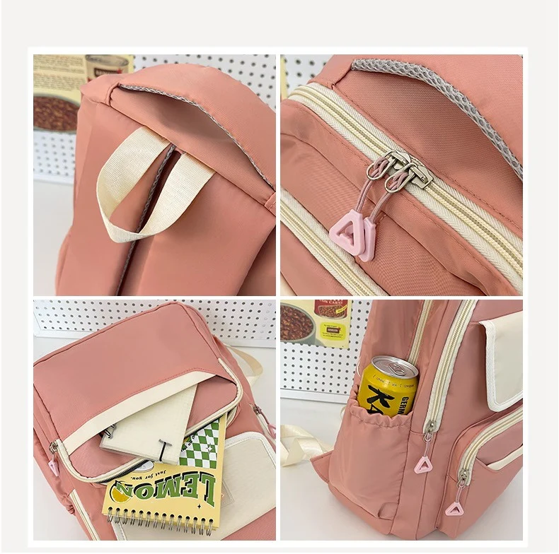 Black Cute Fashion School Backpack 05 - Image 6