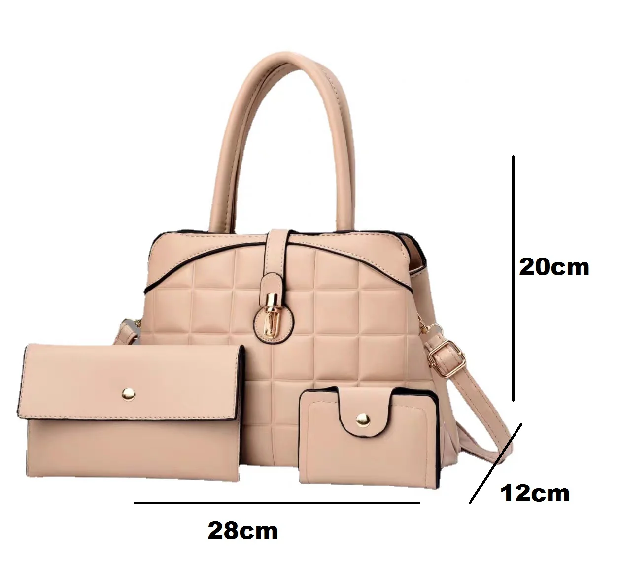 3 in 1 Women Handbag 207-3 - Image 3