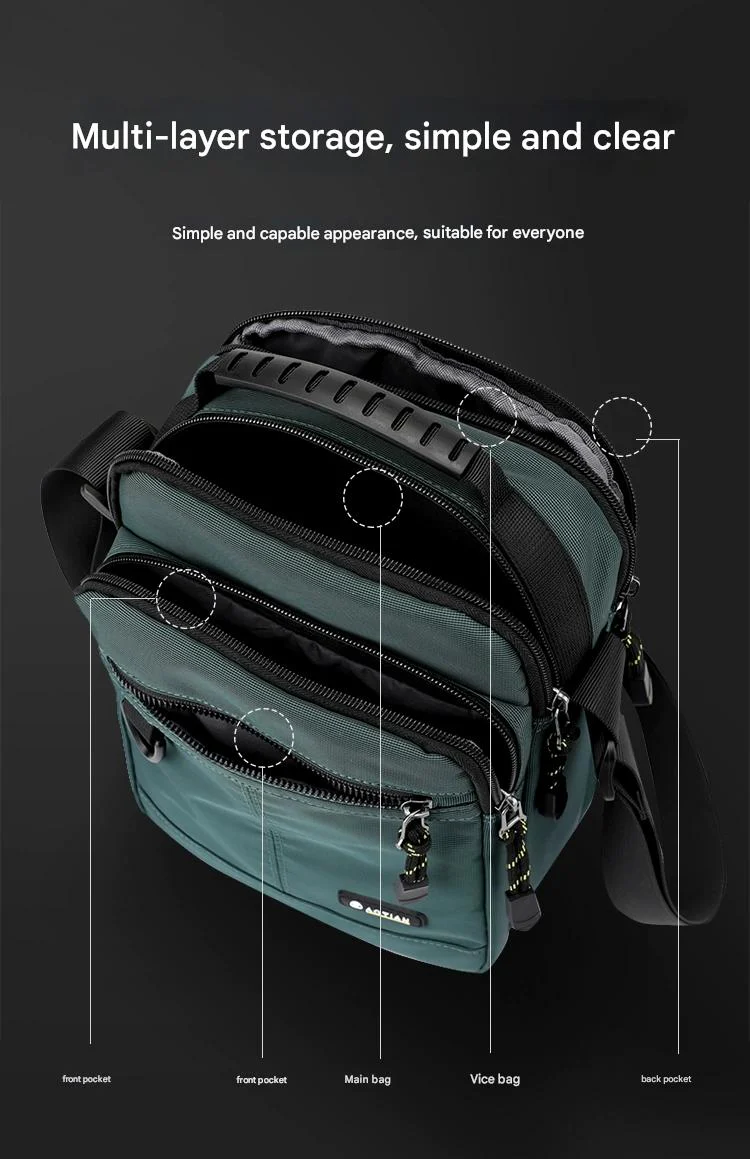 Sleek & Durable Gray Messenger Bag – Your Everyday Companion - Image 4