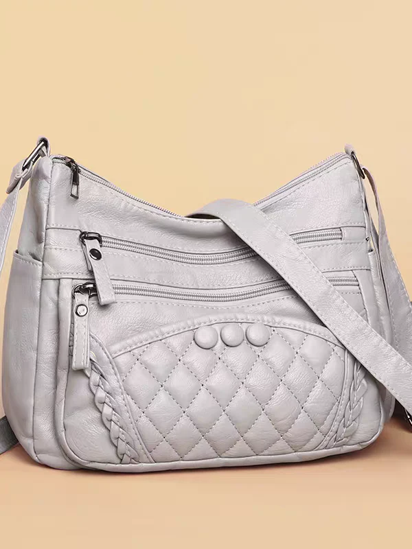 Soft leather women's bag, new style, fashionable and versatile bag, large capacity, trendy shoulder crossbody bag 8028