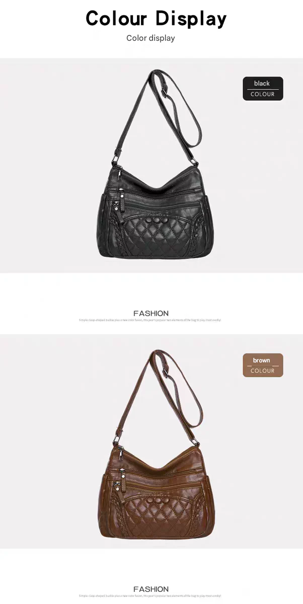 Soft leather women's bag, new style, fashionable and versatile bag, large capacity, trendy shoulder crossbody bag 8028 - Image 22