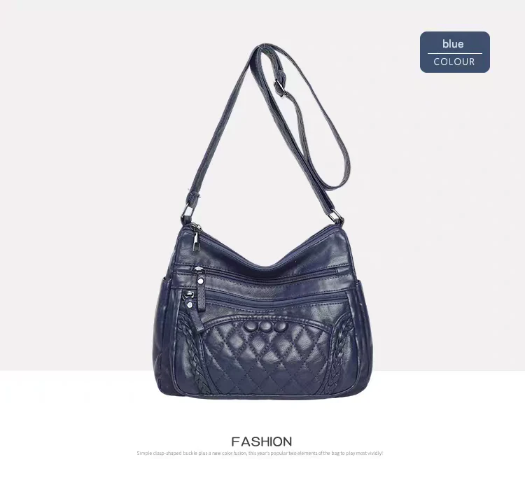 Soft leather women's bag, new style, fashionable and versatile bag, large capacity, trendy shoulder crossbody bag 8028 - Image 24