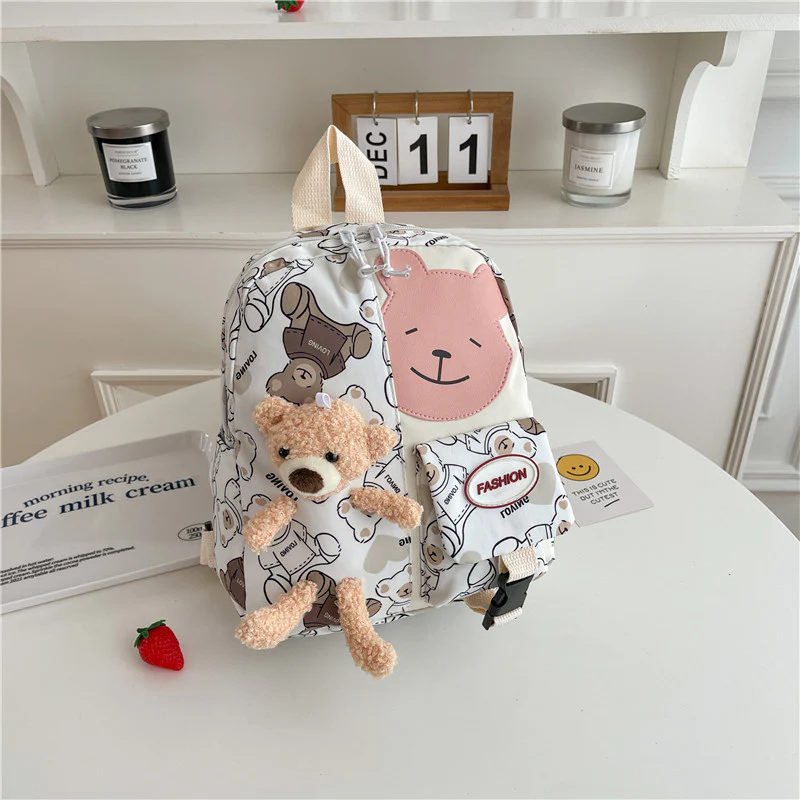 Student bag backpack children bag in one cartoon doll bag For Nursery, Kg And One Class ZK417