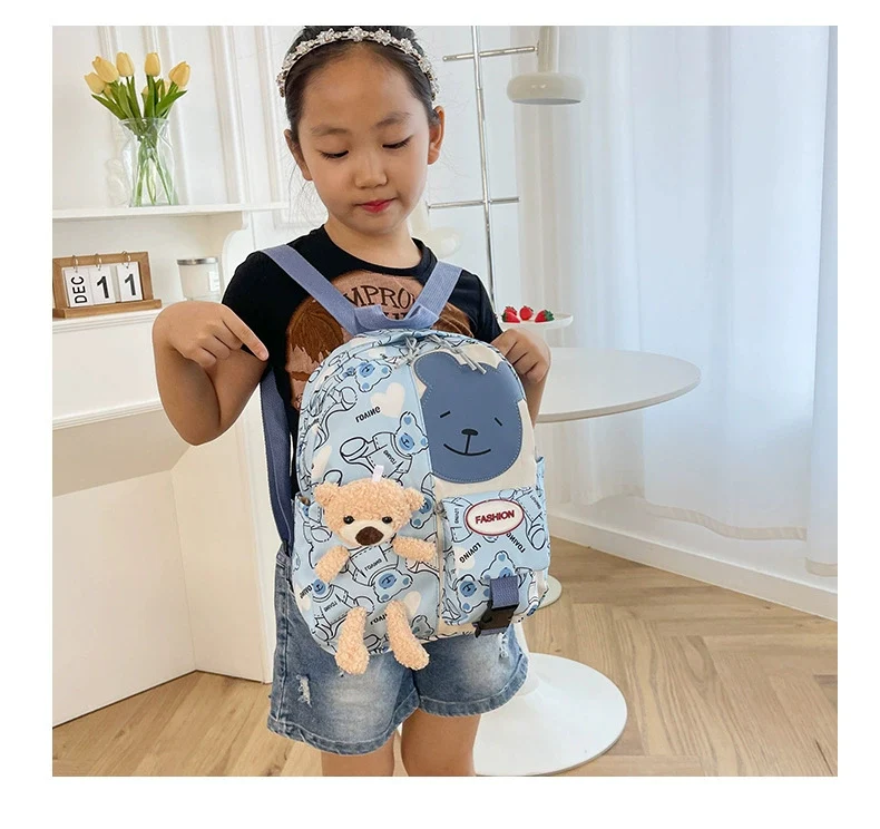 Student bag backpack children bag in one cartoon doll bag For Nursery, Kg And One Class ZK417 - Image 10