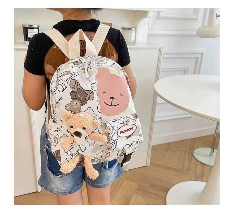 Student bag backpack children bag in one cartoon doll bag For Nursery, Kg And One Class ZK417 - Image 11