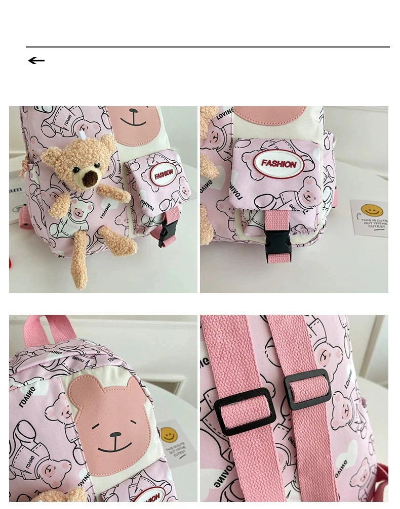 Student bag backpack children bag in one cartoon doll bag For Nursery, Kg And One Class ZK417 - Image 15