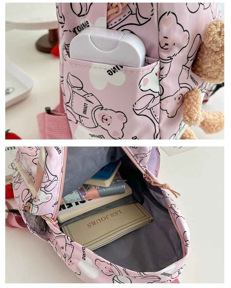 Student bag backpack children bag in one cartoon doll bag For Nursery, Kg And One Class ZK417 - Image 16