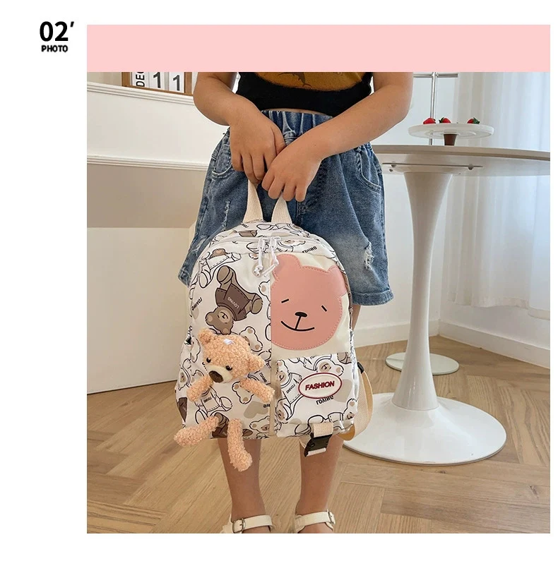 Student bag backpack children bag in one cartoon doll bag For Nursery, Kg And One Class ZK417 - Image 5