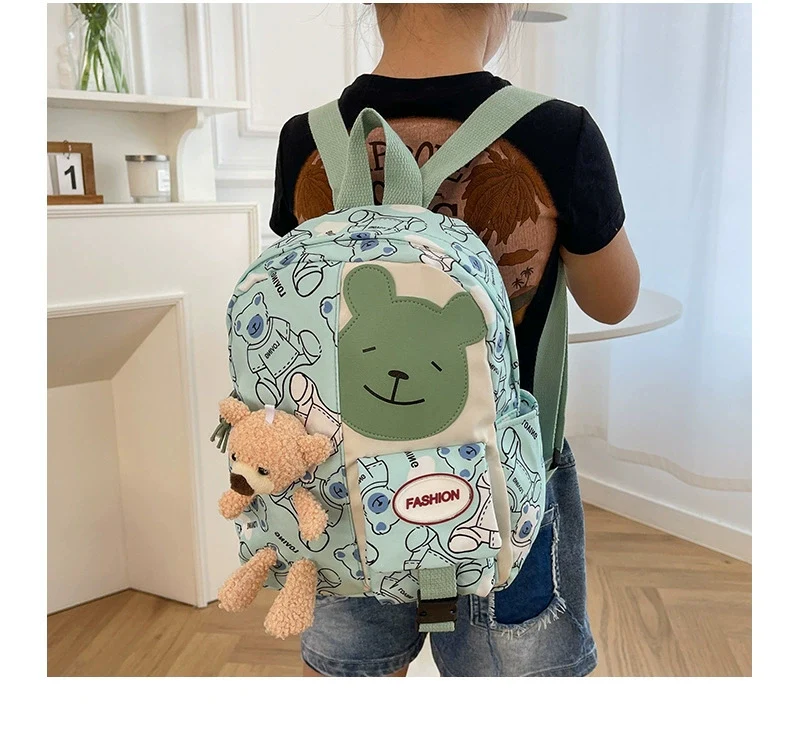 Student bag backpack children bag in one cartoon doll bag For Nursery, Kg And One Class ZK417 - Image 9