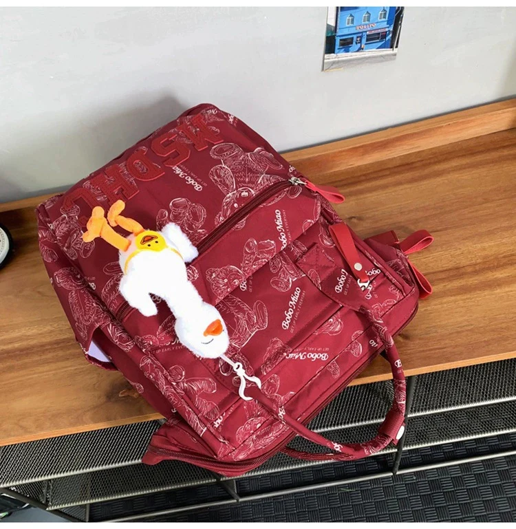 Student Schoolbag Double Back College Style Casual Portable Large Capacity Backpack ZK419 - Image 12