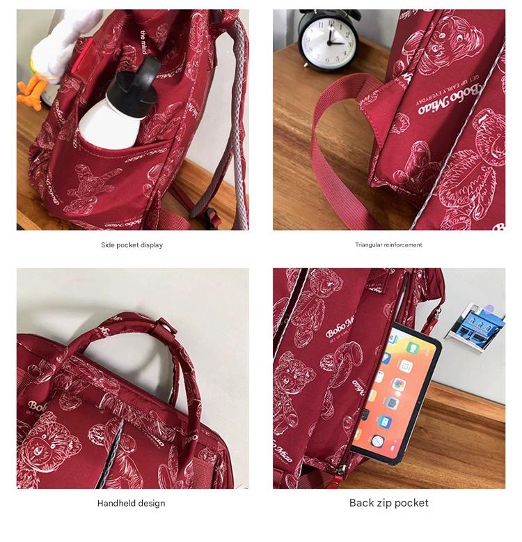 Student Schoolbag Double Back College Style Casual Portable Large Capacity Backpack ZK419 - Image 14