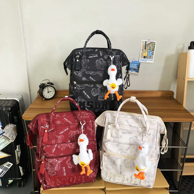 Student Schoolbag Double Back College Style Casual Portable Large Capacity Backpack ZK419 - Image 3