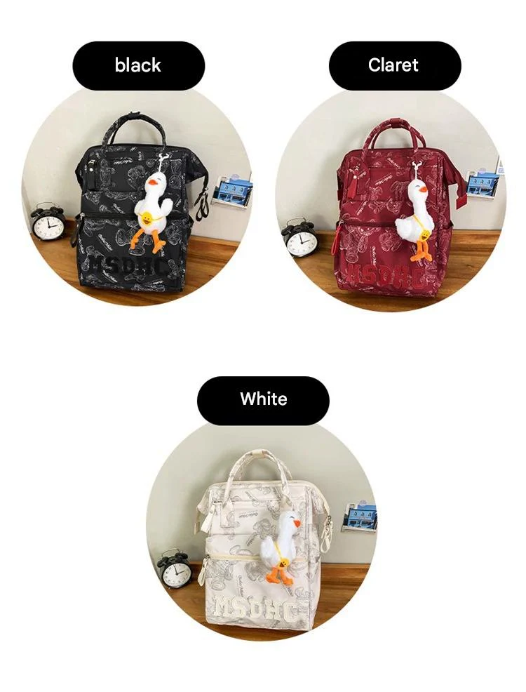 Student Schoolbag Double Back College Style Casual Portable Large Capacity Backpack ZK419 - Image 7