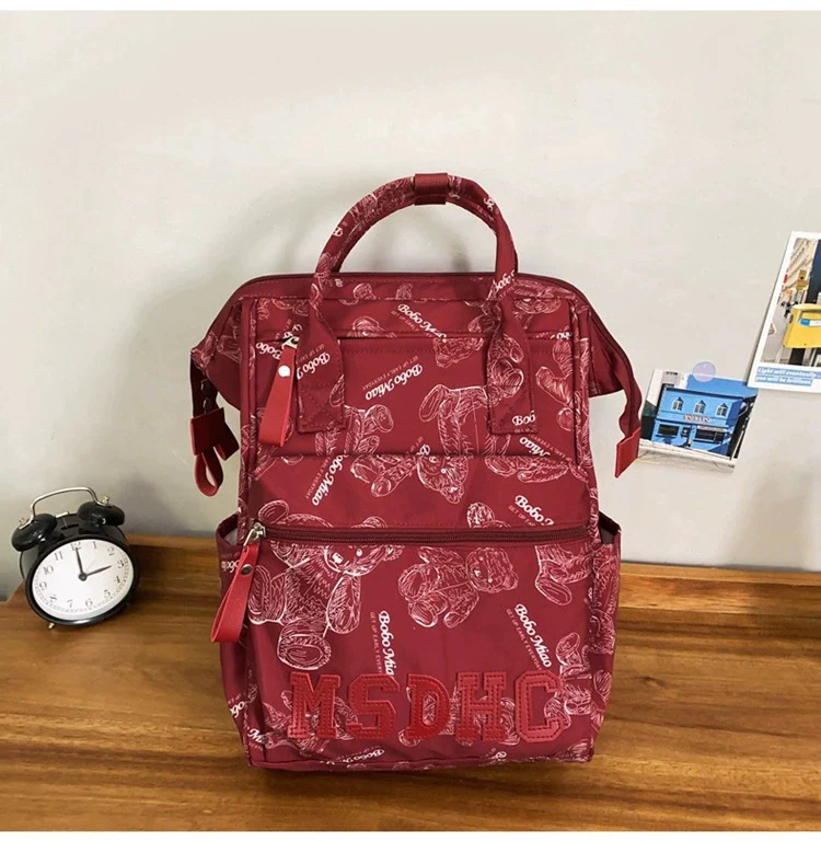 Student Schoolbag Double Back College Style Casual Portable Large Capacity Backpack ZK419 - Image 8