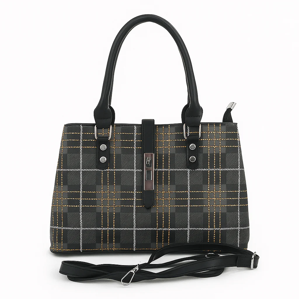 Stylish Check Handbag for Women Daily & Party Use – Luxury Style on Sale  F082 - Image 4