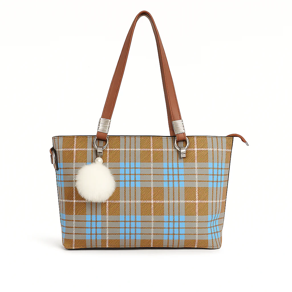 Stylish Check Handbag for Women Daily & Party Use – Luxury Style on Sale F2036
