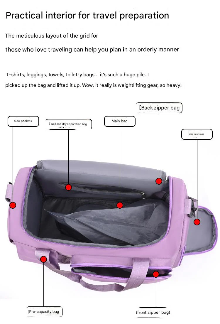Stylish & Spacious Travel Duffle Bag - Perfect for Travel, Gym & More 4141 - Image 4