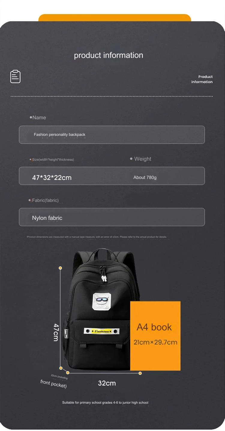 Stylish Kids Backpack With Special Gradient Decorative design KH18 - Image 11