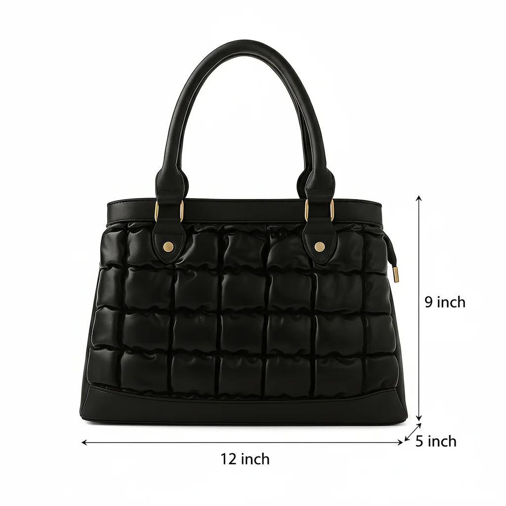 Trendy Bubble Quilted Leather Handbag – Luxury Style on Sale A002 - Image 8