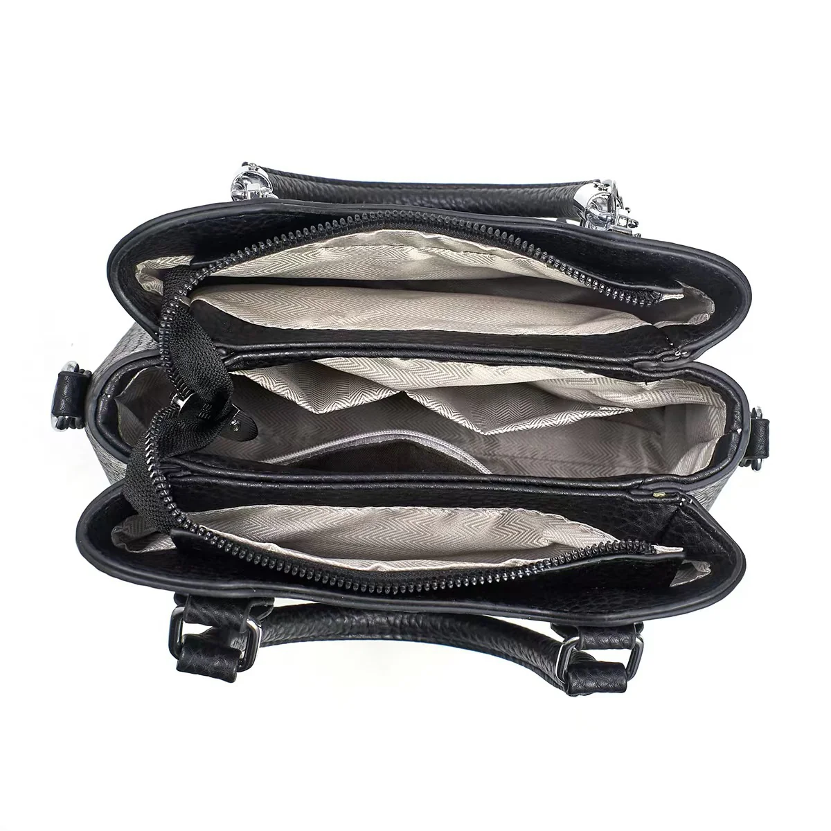 Versatile  Leather Shoulder Bag with Keychain Decor 9903-3 - Image 2