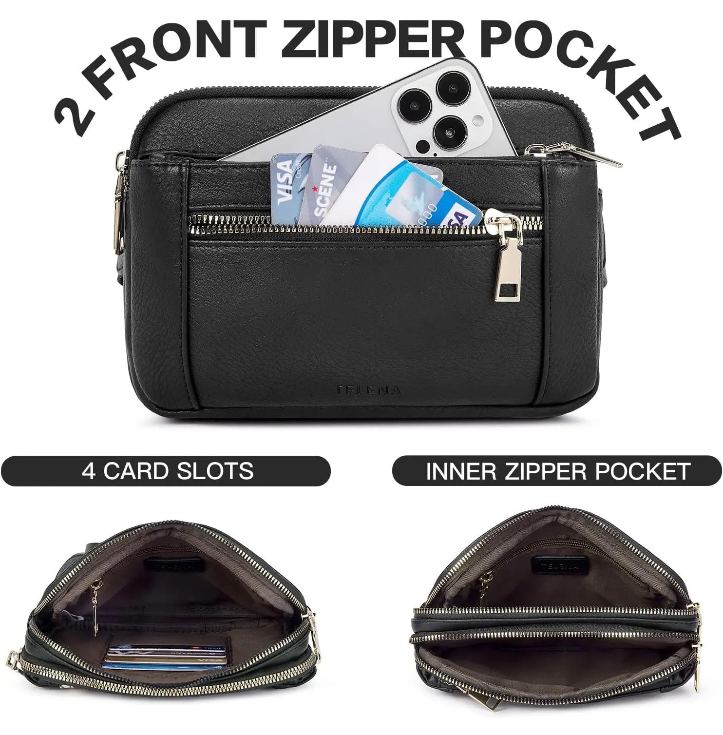 Premium Leather Fanny Pack - Lightweight Waist Bag with Adjustable Belt - Image 7