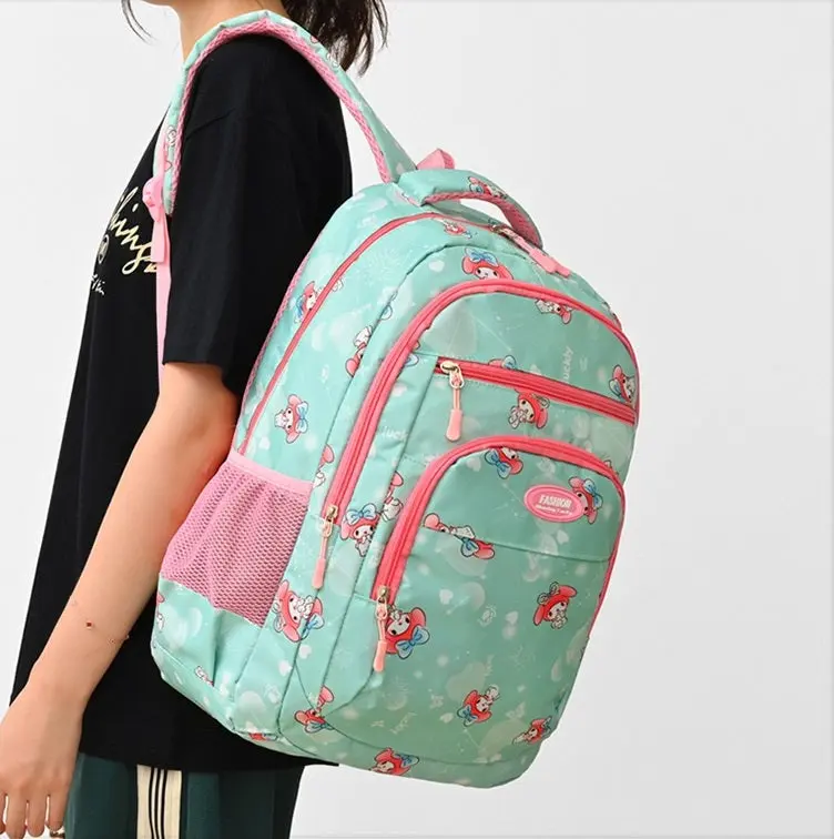 Waterproof Bow Print Student Backpack 1217 - Image 3