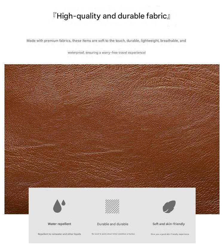 Women's soft leather backpack large capacity fashionable simple multi-layer shoulder crossbody bag 182-5 - Image 5