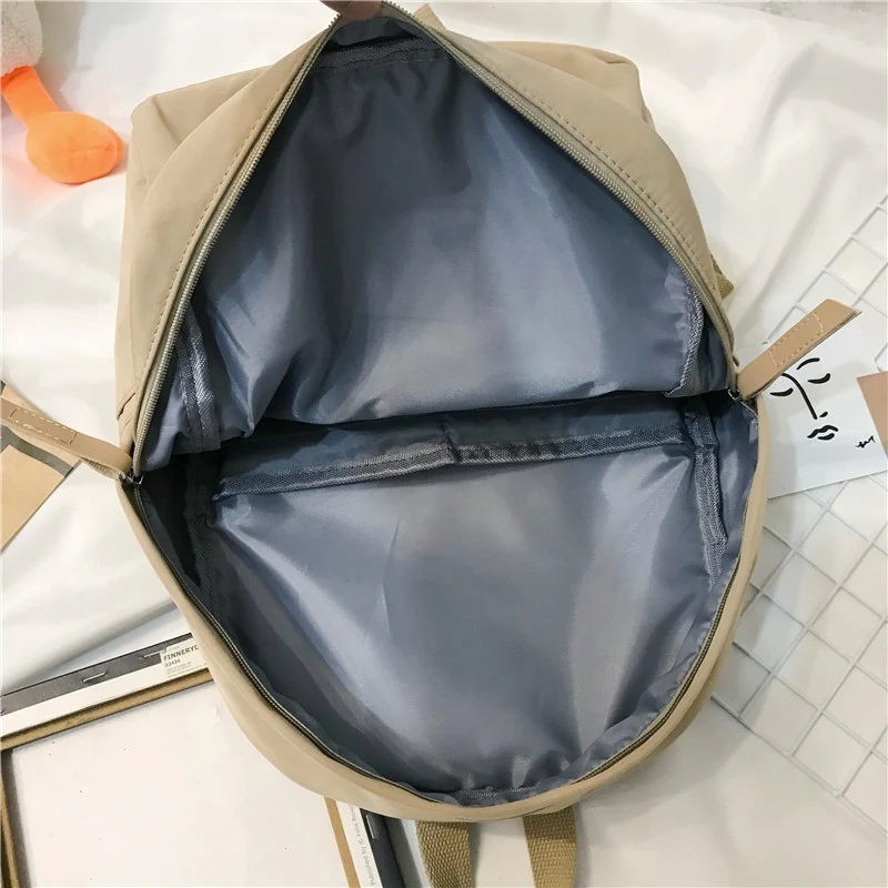 Zip Cotton Backpack Bag W7038 - Image 3