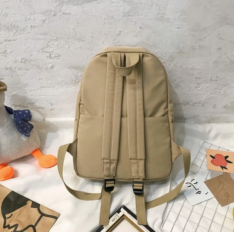 Zip Cotton Backpack Bag W7038 - Image 4