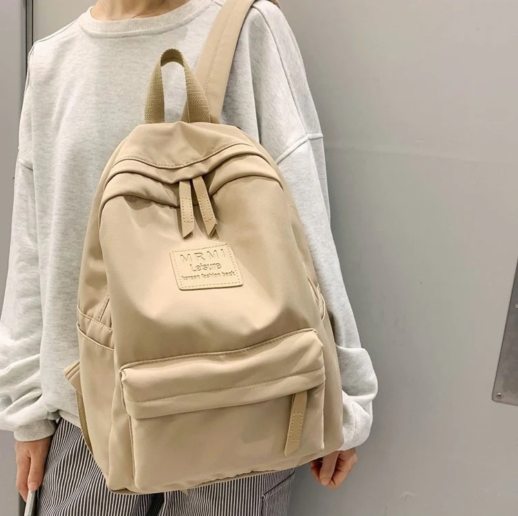 Zip Cotton Backpack Bag W7038 - Image 7